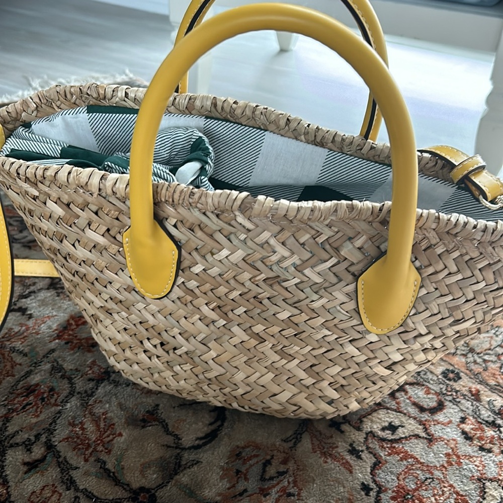 Zara embroidered straw bag - Picture 3 of 5